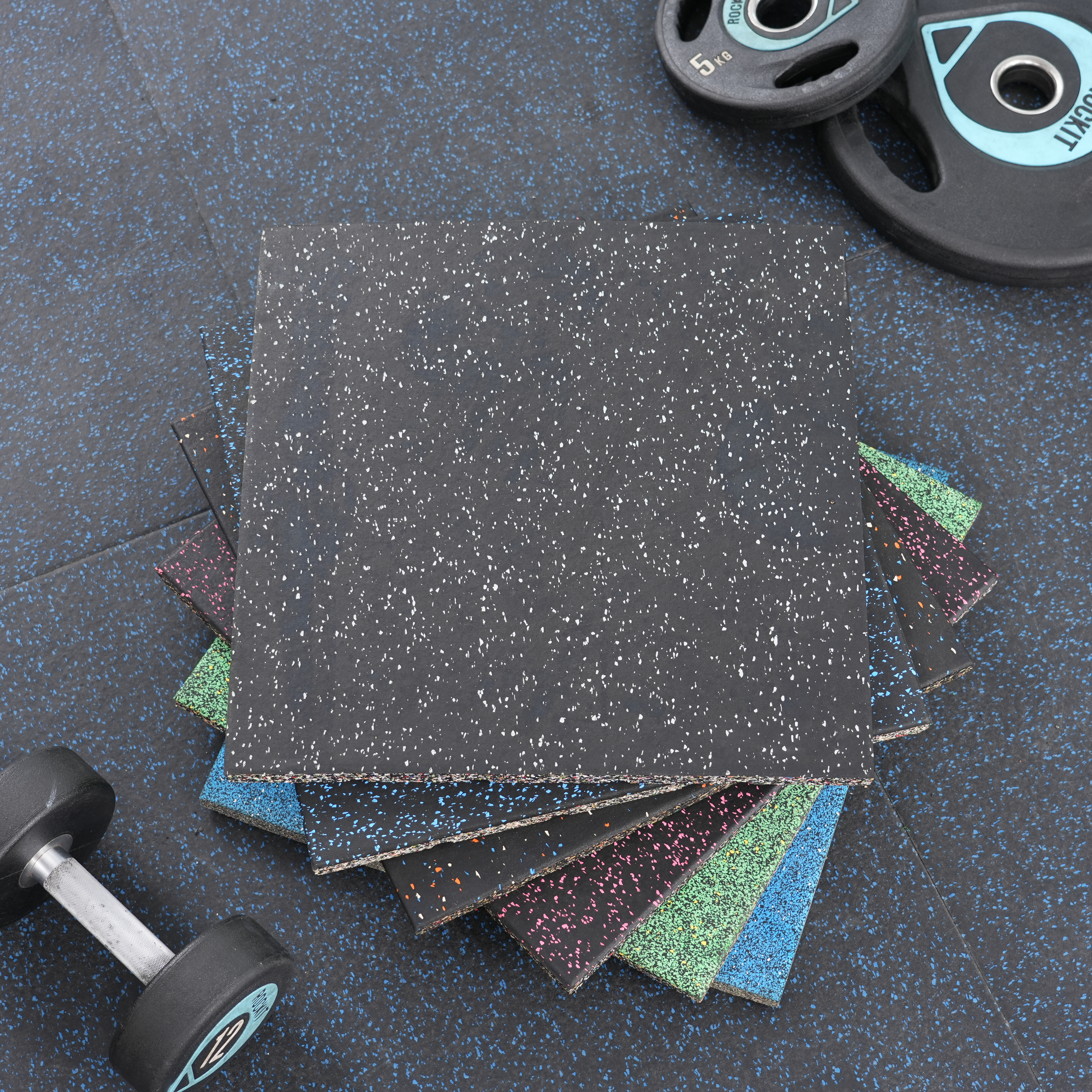 Composite recycled rubber mat